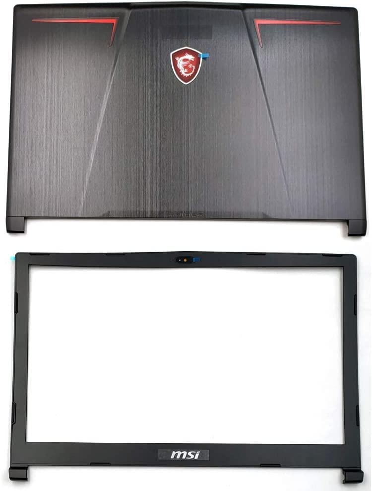 Original MSI GE63 LCD Back Cover & Front Bezel Replacement for GE63-7RC, GE63-7RD, GE63VR, GE63VR-7RE, GE63VR-7RF, MS-16P1 Models – Perfect for Screen Repair & Laptop Maintenance