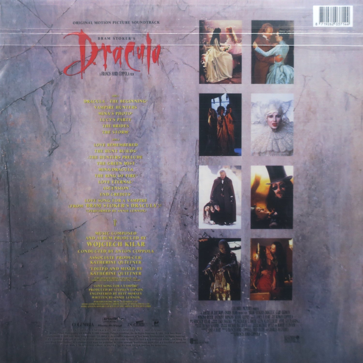 BRAM STOKER'S DRACULA Original Motion Picture Soundtrack 180g Limited Edition Yellow Vinyl LP Record - Perfect for Halloween Parties & Gothic Music Collectors