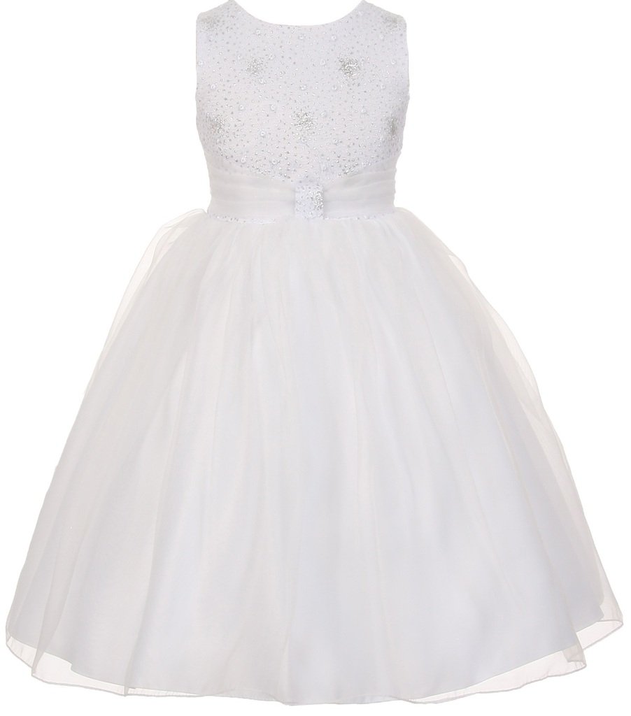 Sparkly Elegant Organza Flower Girl Dresses for Little Girls - Perfect for Weddings, Parties & Special Occasions