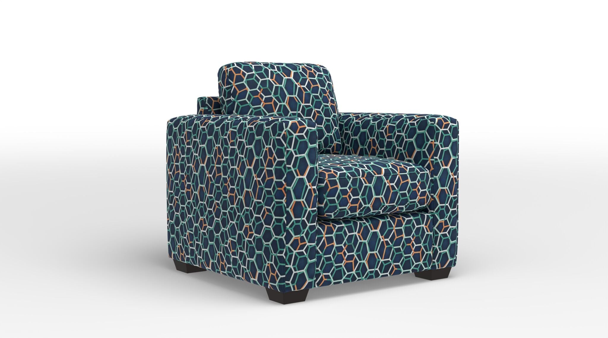 Stylish Caleb Accent Chair in Legacy Blue - Modern Living Room Decor & Cozy Reading Nook Seating