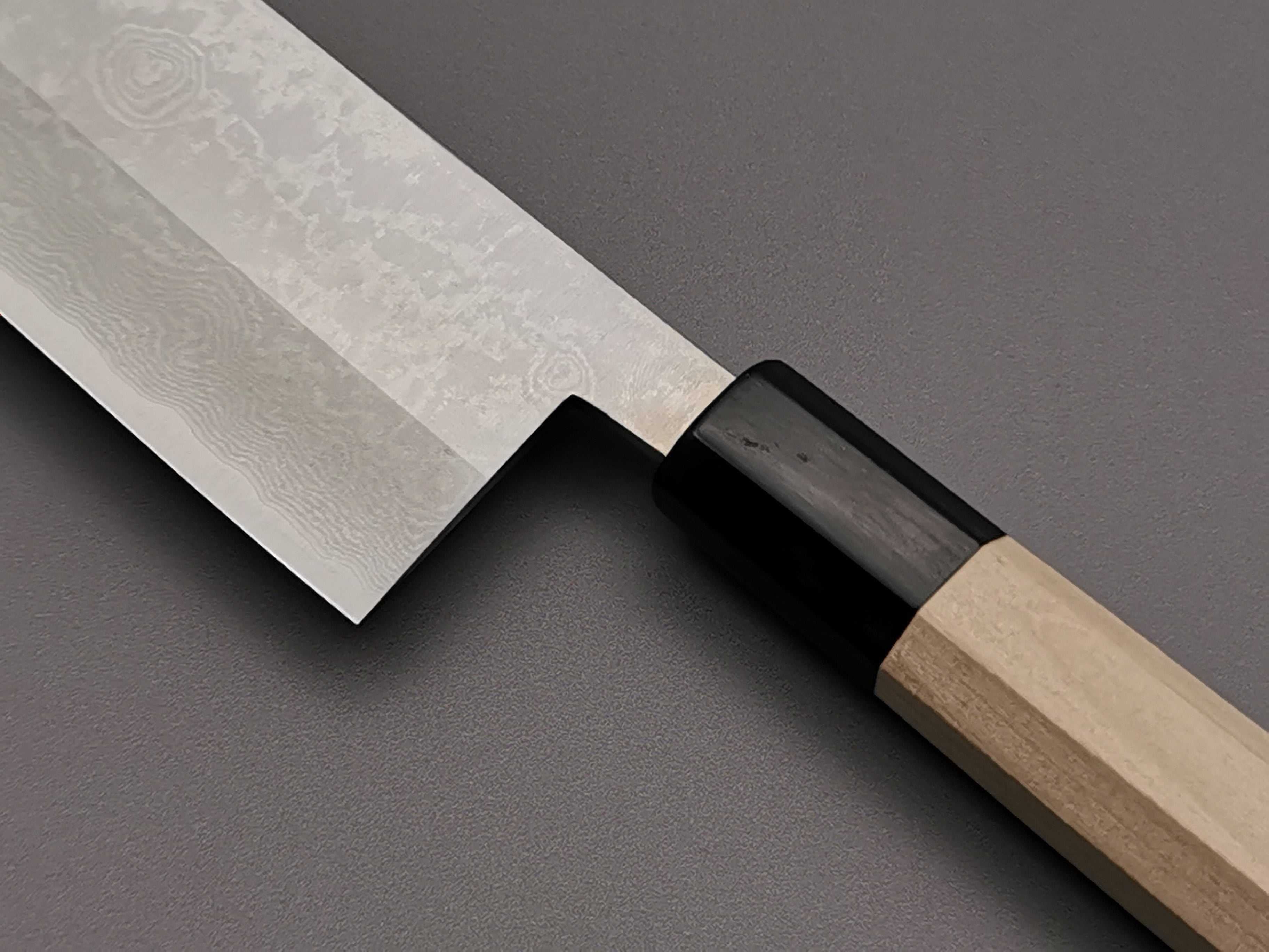 Premium Sakai Kikumori Ginsan Damascus Nakiri Knife - Japanese Handcrafted Chef Knife for Slicing, Dicing & Chopping Vegetables - Perfect for Home Cooks & Professional Chefs