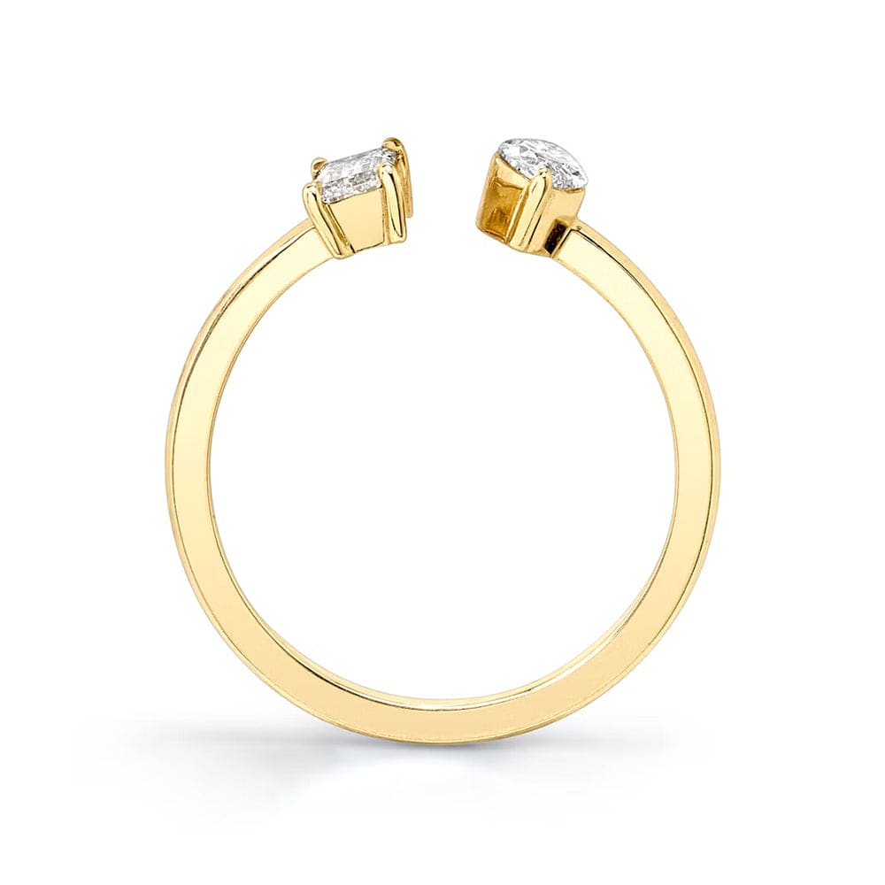 Lab Grown Diamond Toi et Moi Promise Ring - Baguette & Marquise Cut Engagement Ring for Women | Perfect for Proposals, Anniversaries & Romantic Gifts