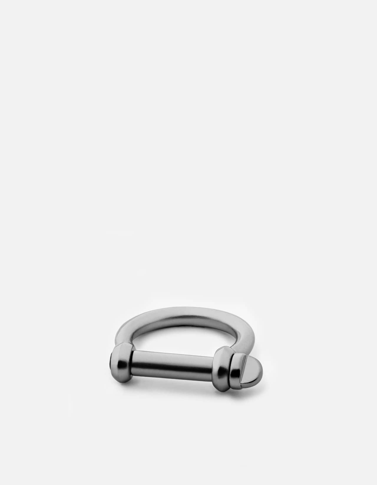 Matte Black Rhodium Plated Screw Cuff Ring - Adjustable Unisex Bangle Bracelet for Men & Women - Perfect for Weddings, Parties and Everyday Fashion Accessories
