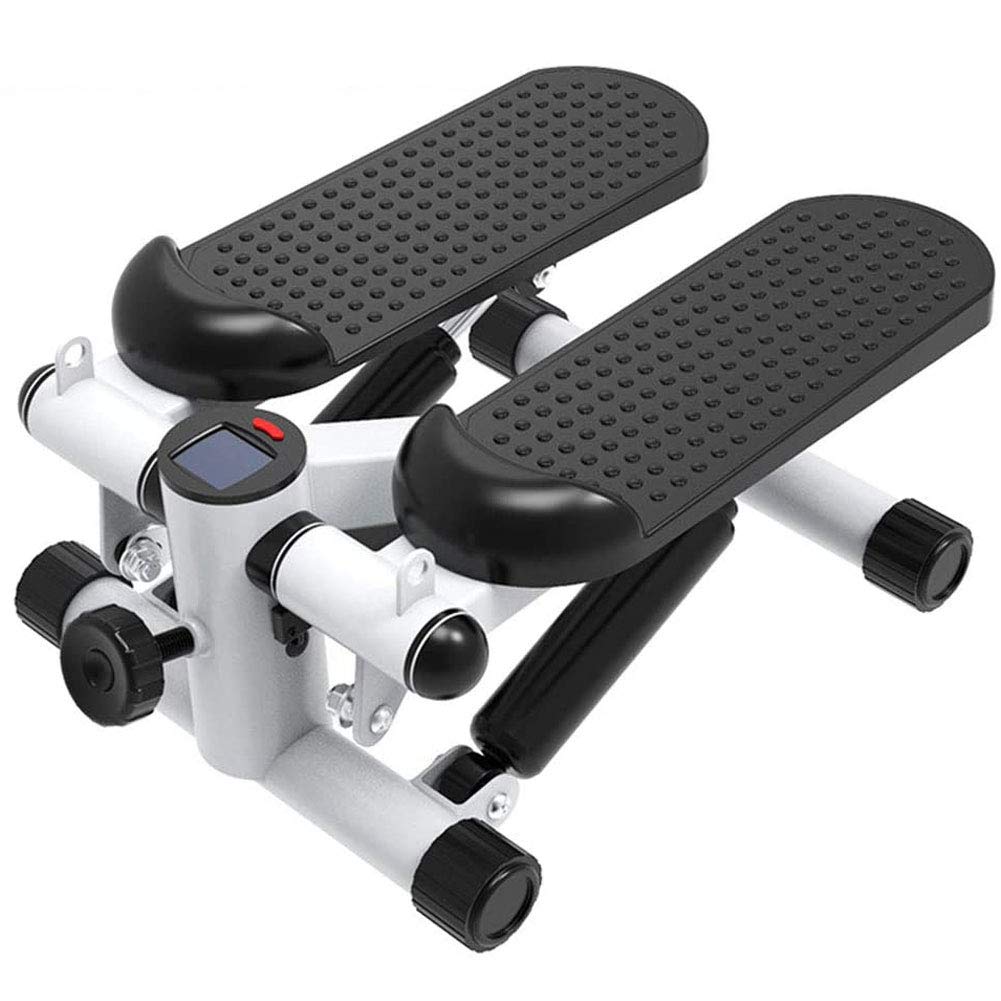 DZKU Mini Twist Stepper Exercise Machine with LCD Monitor & Resistance Bands - Portable Stair Climber for Home Cardio Workout, Aerobic Fitness Equipment for Small Spaces (Black) | Perfect for Home Gym, Office Exercise & Indoor Fitness Training