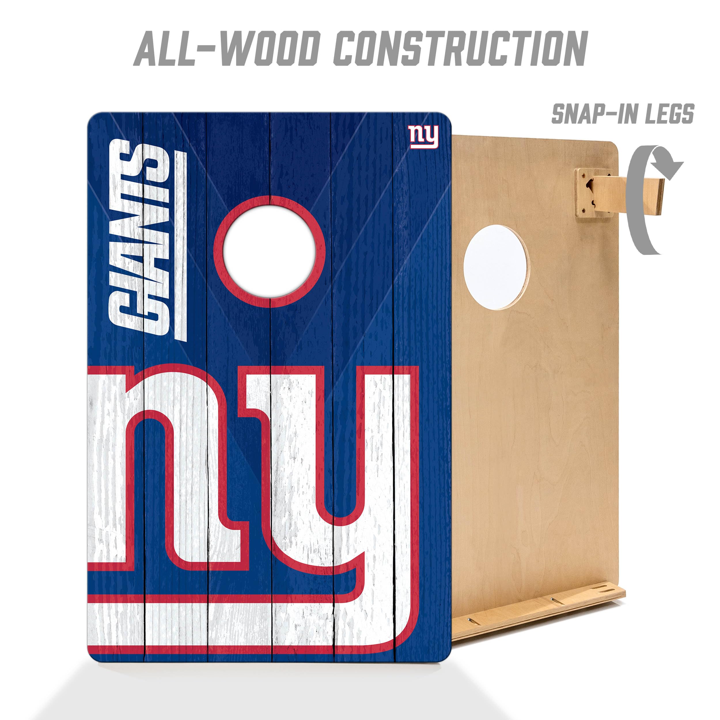 YouTheFan NFL 2' x 3' Wood Cornhole Game Set with Official Team Logo Bags - Perfect for Tailgating, Backyard Parties & Outdoor Games