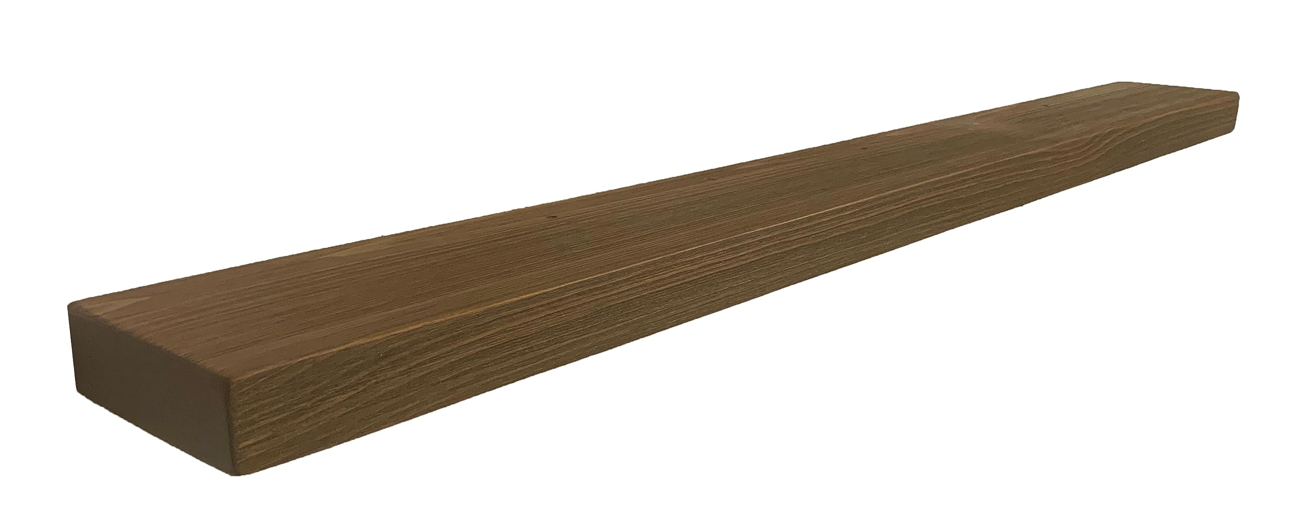 Joel's Antiques - 54 Inch Natural Wood Floating Wall Shelves - Heavy Duty Rustic Shelf for Bedroom, Living Room, Kitchen - Medium Brown 54x6x2 Inches - Perfect for Displaying Books, Photos, Plants and Home Decor