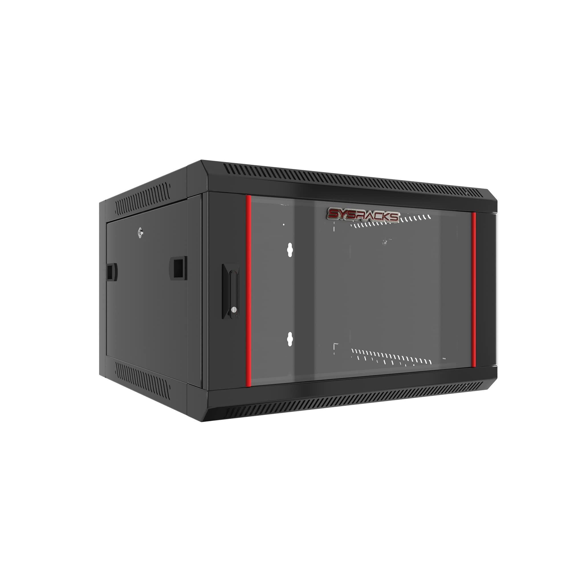 6U Wall Mount Server Rack Cabinet - 24-Inch Depth Network Equipment Enclosure for Electronics, Security & AV Systems - Perfect for Data Centers, Home Studios & Office Server Rooms