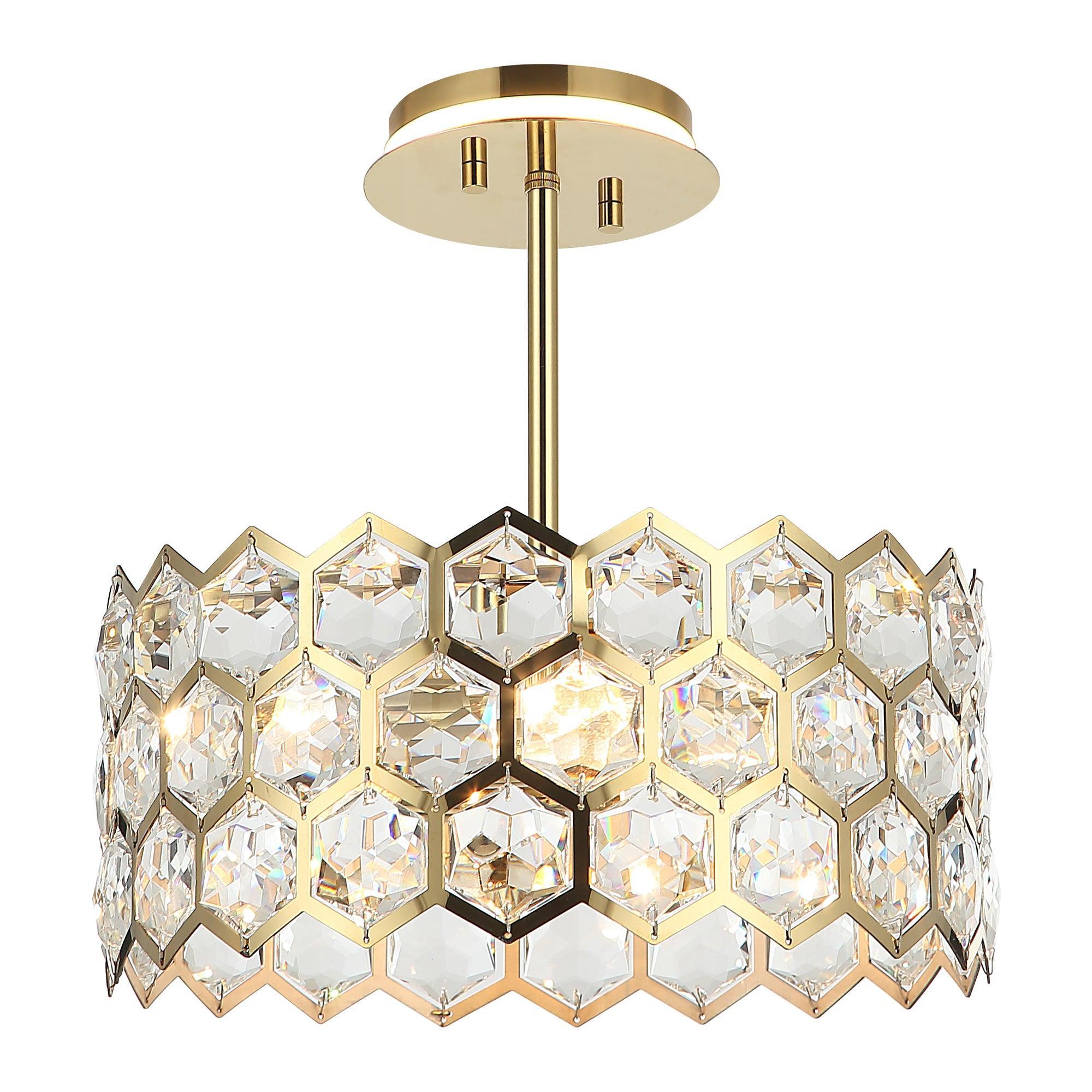 13 Inch Modern Golden 3-Light Pendant Lighting Fixture for Living Room, Dining Room, Kitchen Island - Elegant Ceiling Light with Adjustable Height