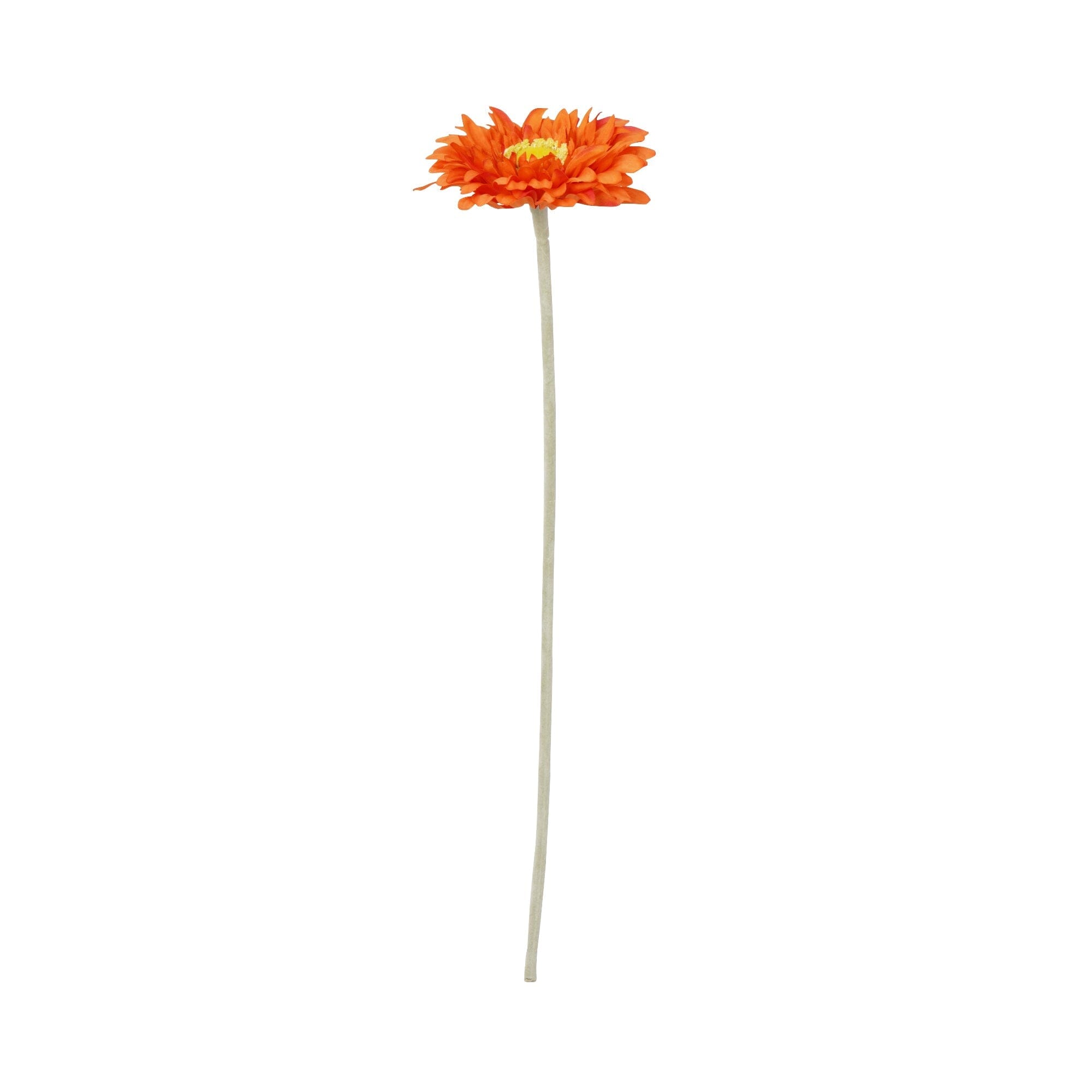Small Orange Gerbera Artificial Flowers - Realistic Fake Daisy Bouquet for Home Decor, Wedding Centerpieces & Party Arrangements