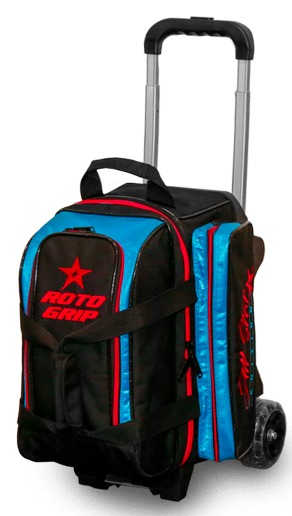 Roto Grip 2 Ball Roller All Star Edition Competitor Black/Red/Blue Bowling Bag - Premium Bowling Accessories for Professional & League Bowlers - Perfect for Tournaments & Practice Sessions