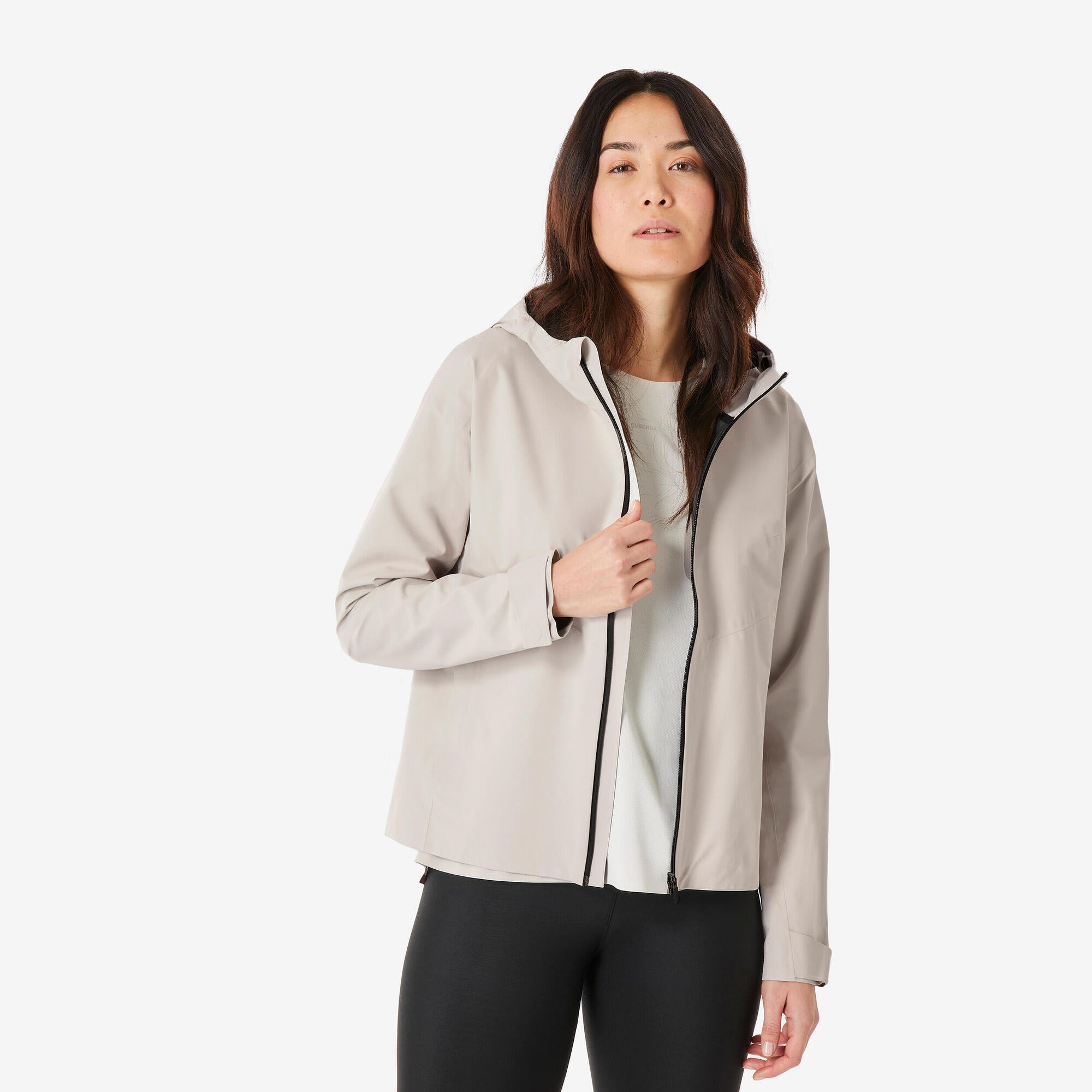 Quechua Women's MH100 Lightweight Waterproof Hiking Jacket - Windproof Outdoor Raincoat for Trekking & Camping | Perfect for Mountain Climbing & Winter Adventures