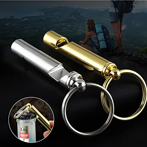 Stainless Steel Bottle Opener Keychain with Emergency Whistle - 2 Pack for Beer, Soda & Beverages - Perfect Gift for Bartenders, Camping, Hiking, Hunting & Outdoor Enthusiasts (Christmas & Birthday Gift Idea)