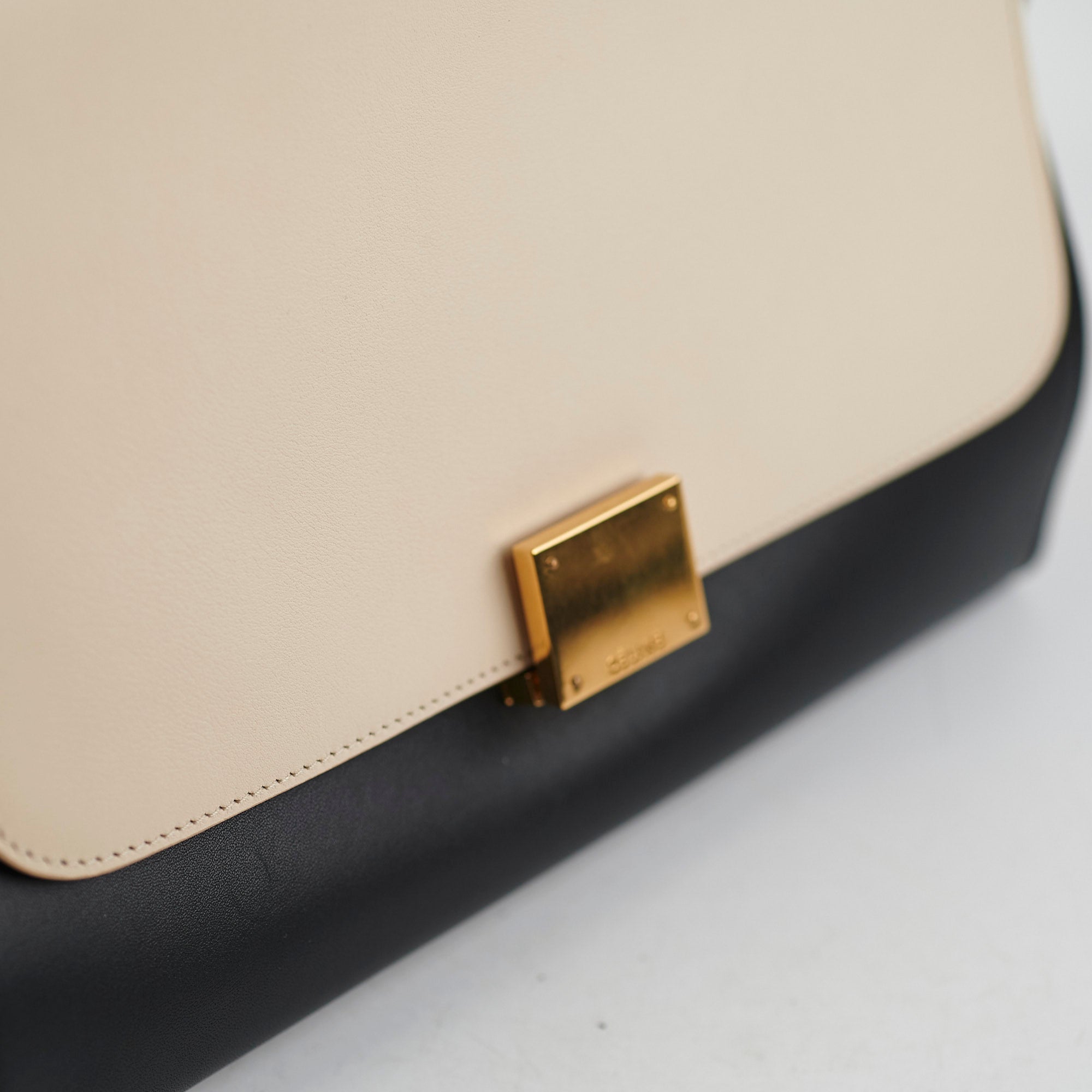 Celine Small Trapeze Handbag in Black, Green & Cream - Luxury Crossbody Bag for Women | Perfect for Work, Travel & Evening Events