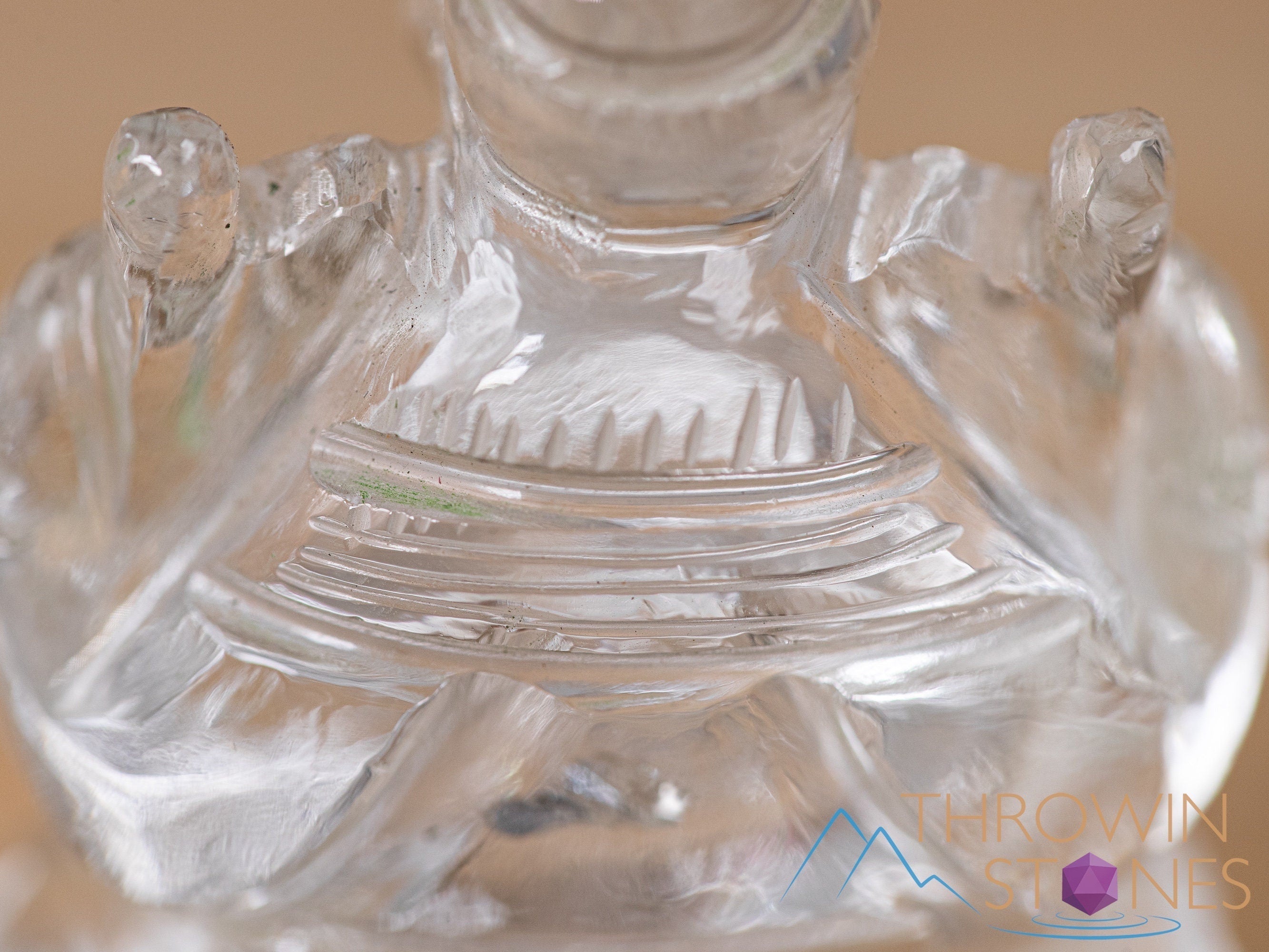 Himalayan Clear Quartz Ganesha Statue - Hand Carved Lord Ganesh Crystal Figurine for Home Decor, Spiritual Healing, Meditation & Yoga Space | Feng Shui Gift & Positive Energy Stone (40697)