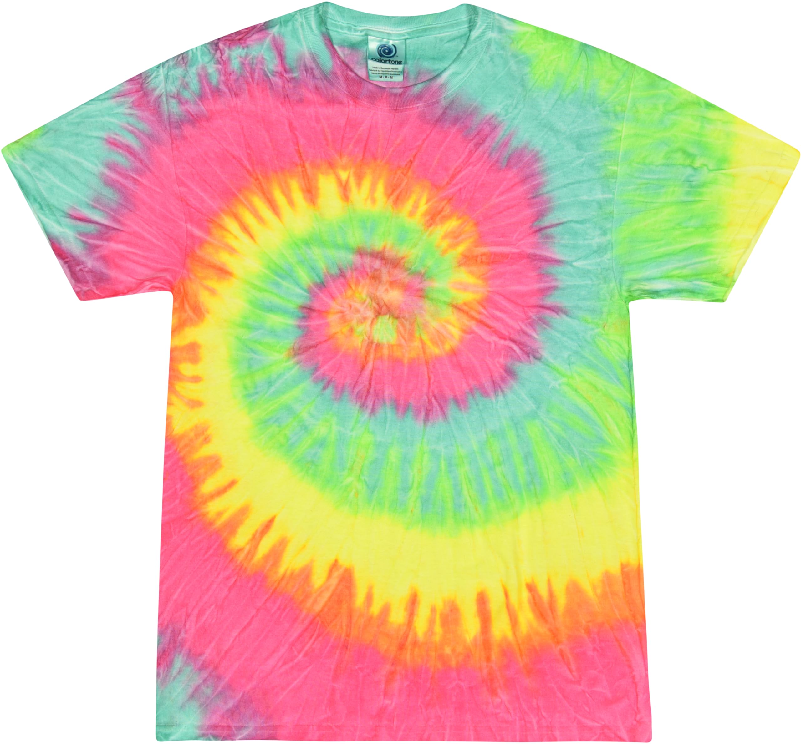 Vibrant Colortone Tie Dye T-Shirts for Men & Women - Soft Cotton Unisex Short Sleeve Tees - Perfect for Summer Festivals, Beach Outings and Casual Wear