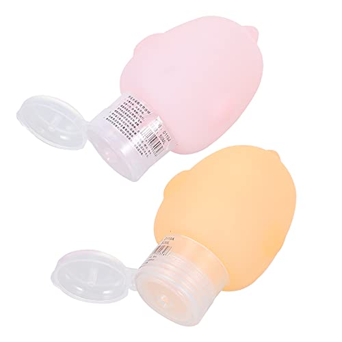 VALICLUD 2-Pack 50ml Travel Bottles Set - Leak-Proof Squeezable Silicone Tubes for Shampoo, Conditioner & Liquids | TSA Approved Toiletry Containers | Perfect Carry-On Accessories for Air Travel, Gym & Vacation | Random Colors