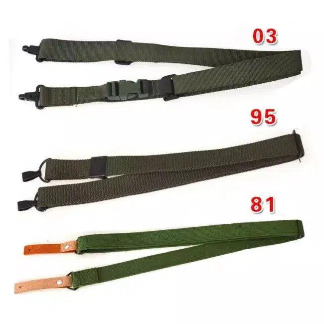 Chinese PLA 2 Point Type 95/81/03 Tactical Rifle Sling - Durable Military Web Sling for AK47, SKS & Hunting Rifles - Perfect for Outdoor Shooting, Hunting & Airsoft Games