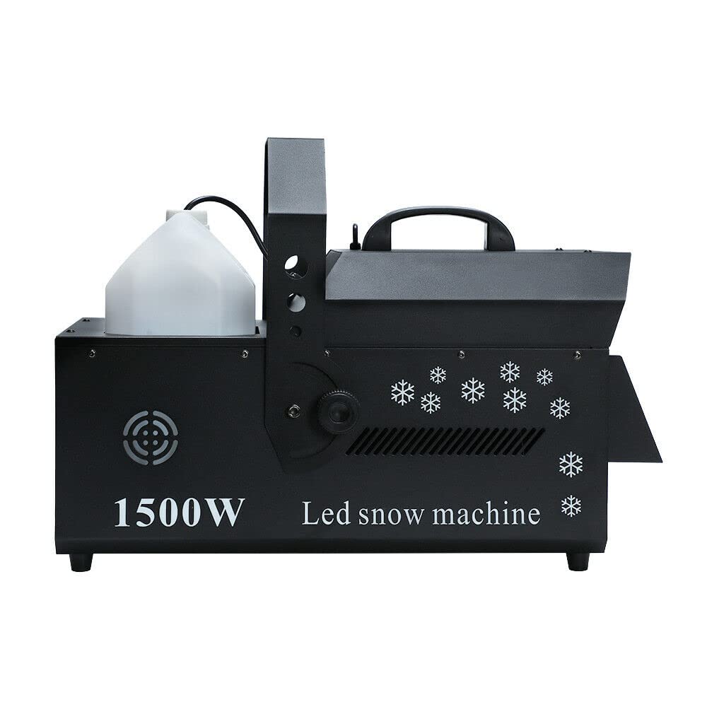 1500W LED Snow Machine with LCD Display & Remote Control - High Power Artificial Snow Maker for Outdoor Christmas, Wedding, Party & Stage Effects