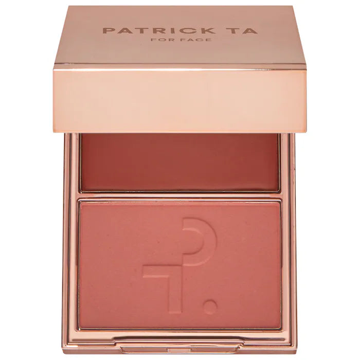Patrick TA Major Headlines Double Take Duo Cream + Powder - Long-Lasting Blush & Highlighter Set for Day & Night Makeup | Perfect for Contouring & Glowing Skin