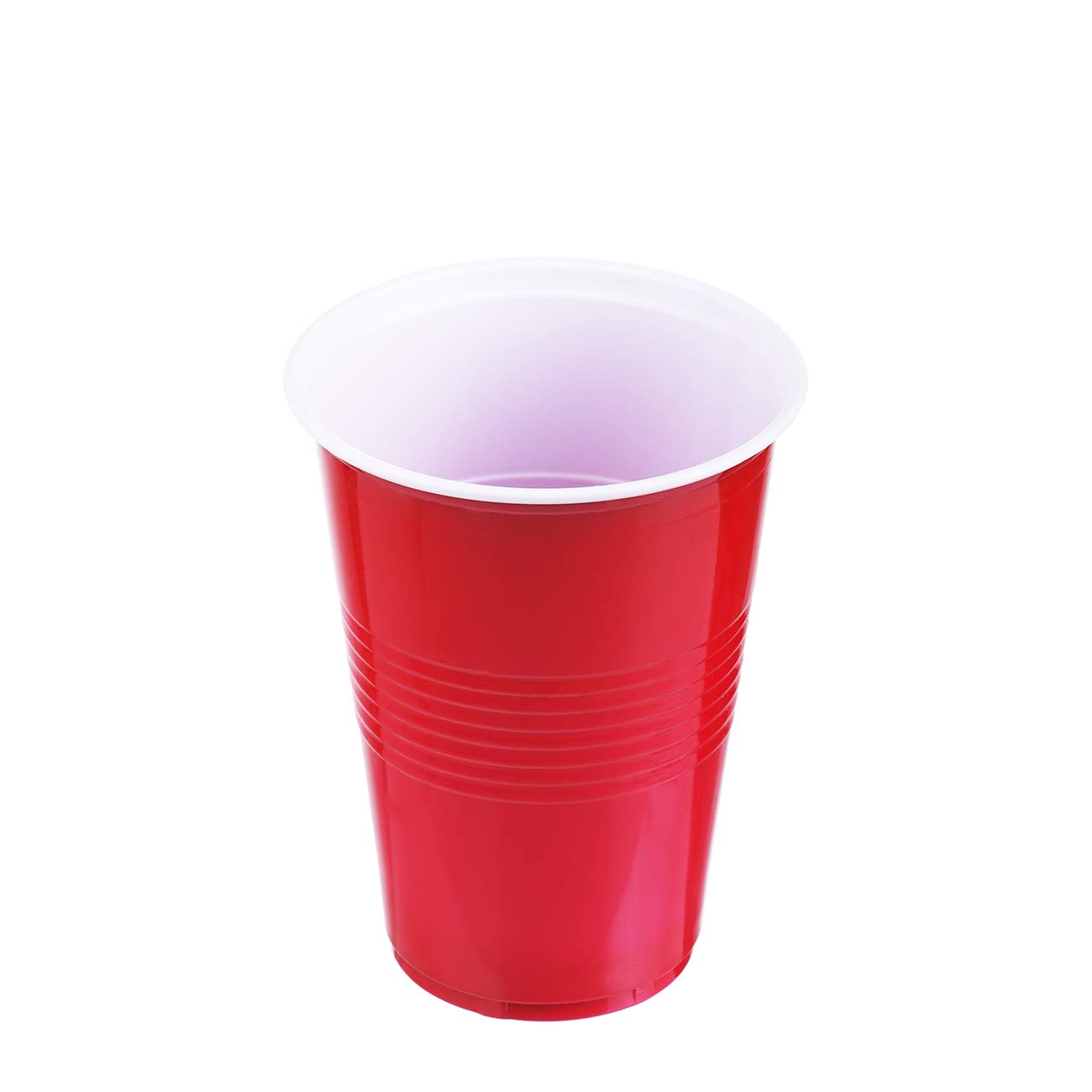TashiBox 12 oz Disposable Plastic Party Cups - Bulk Pack of 100 Red Cups for Parties, BBQs, Picnics & Events | Durable & Eco-Friendly Drinkware