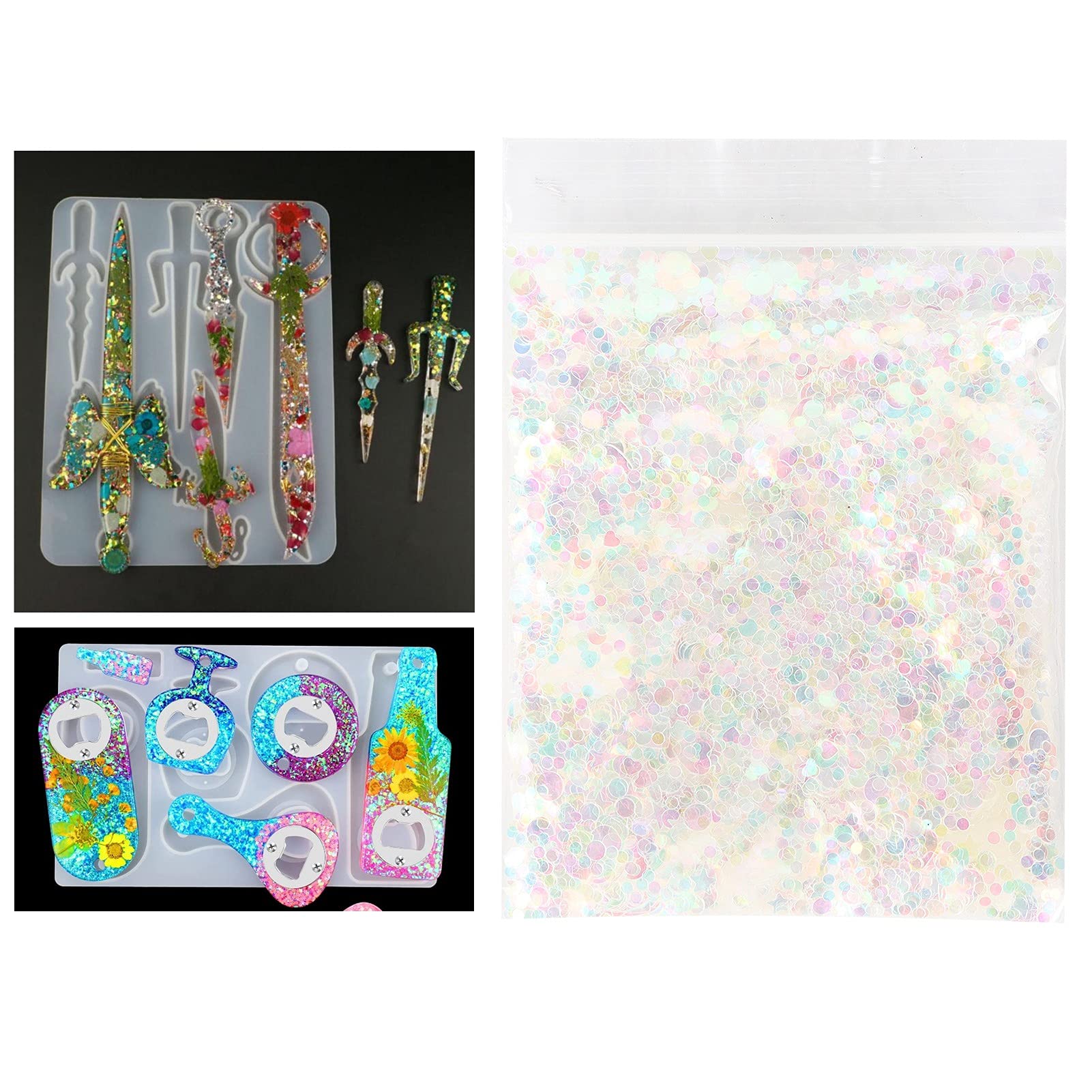 Glitter Confetti for Nails - Round Resin Sequins for Nail Art, DIY Crafts & Handmade Decorations | Easy to Clean Nail Glitter for Professional & Home Manicures, Scrapbooking & Party Decor