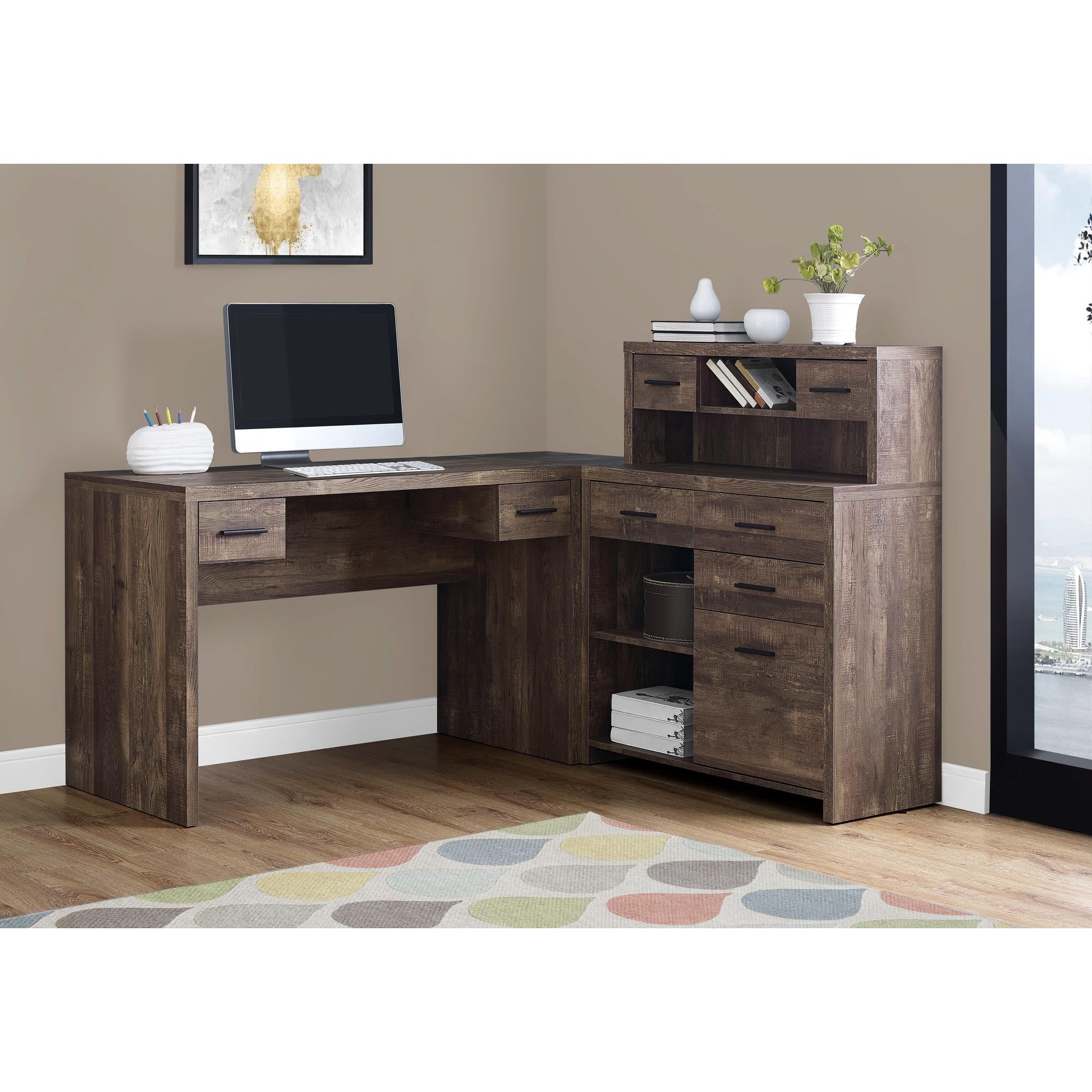 Monarch Corner Computer Desk 7427 - Modern Home Office Desk for Small Spaces, Gaming & Study Workstation