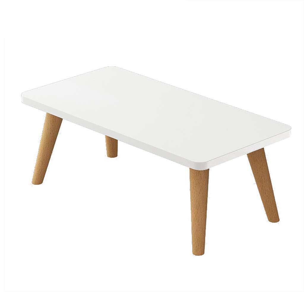 Nordic Solid Wood Coffee Table - 70x40x33cm Small Low Table with Sturdy Legs for Living Room, Bedside, or Sofa Side | Perfect as Computer Desk, Nightstand & Modern Home Decor (Color D)
