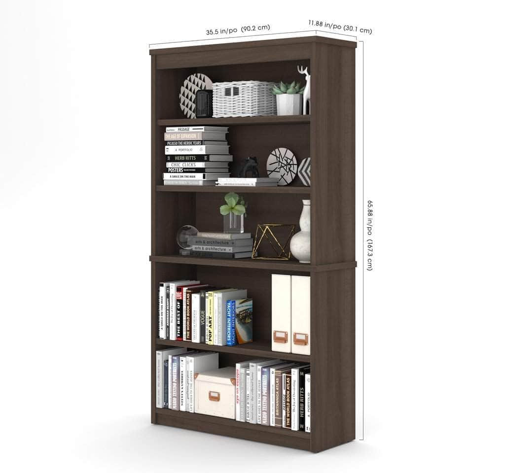 Uptown II Bookcase - 6 Stylish Colors for Home & Office Storage | Modern Bookshelf for Living Room, Bedroom & Study
