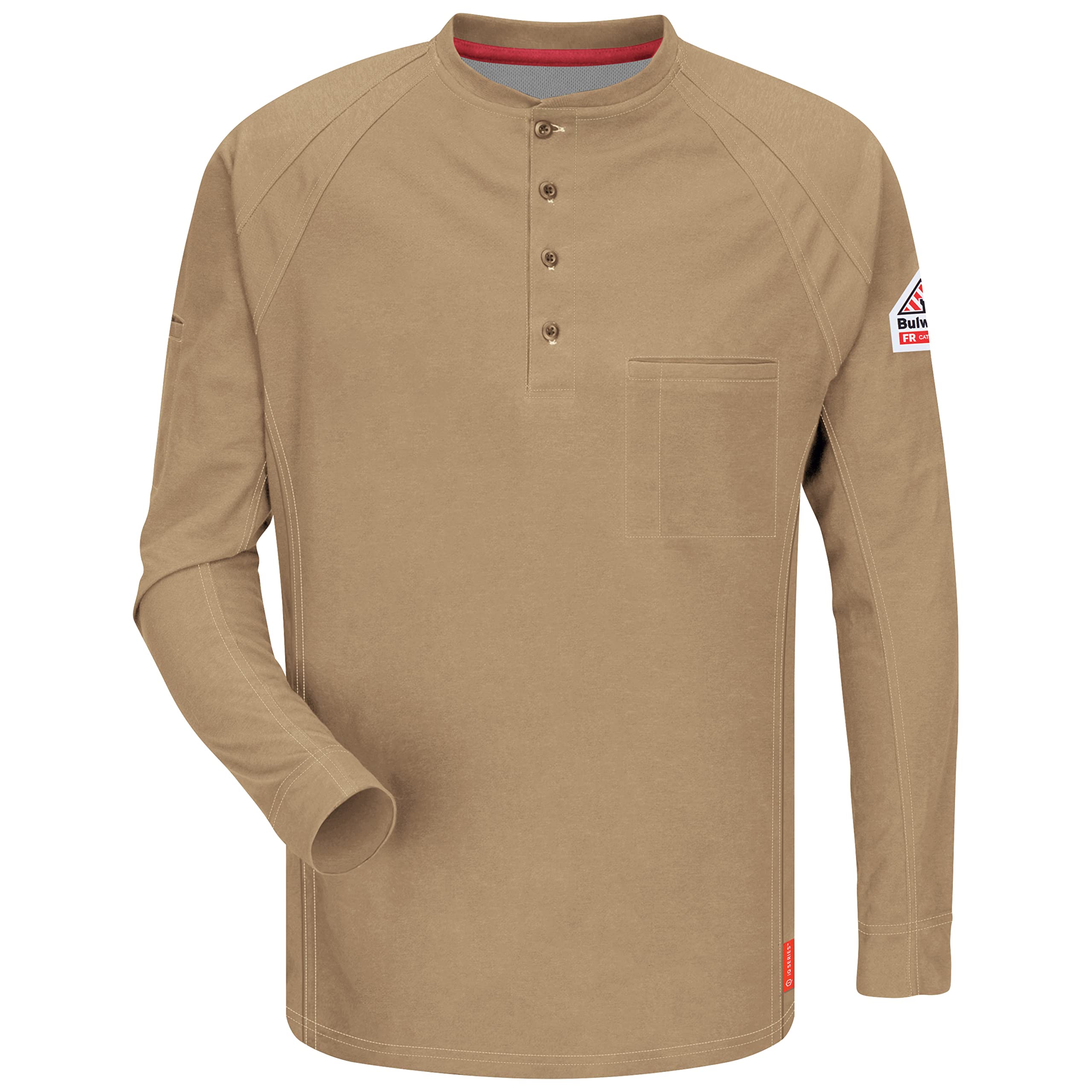 Bulwark Men's Long Sleeve Comfort Knit Henley Shirt - Soft Casual Wear for Everyday Comfort, Work & Outdoor Activities