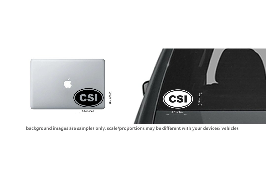4 Pack CSI Crime Scene Investigation Police Funny Car Decals - White Oval Stickers for Cars, Laptops & Windows - Perfect for Prank Gifts, Office Humor & Car Enthusiasts