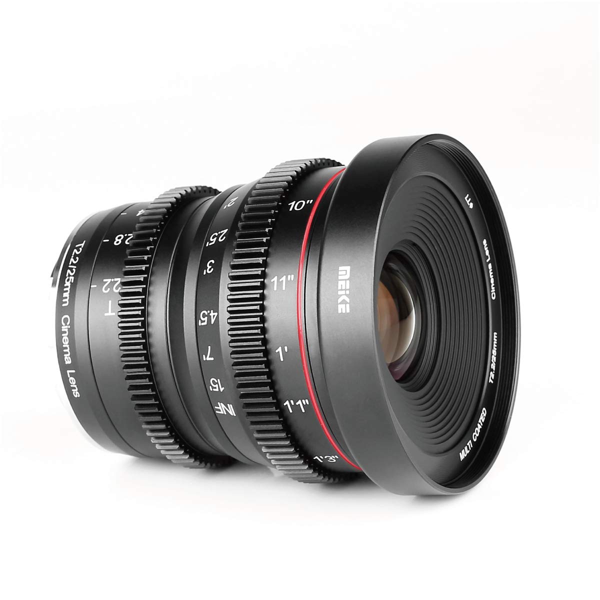 Meike 25mm T2.2 Manual Focus Prime Mini Cinema Lens for Micro Four Thirds MFT M43 Mount Cameras - Perfect for Filmmaking, Vlogging & Low Light Photography