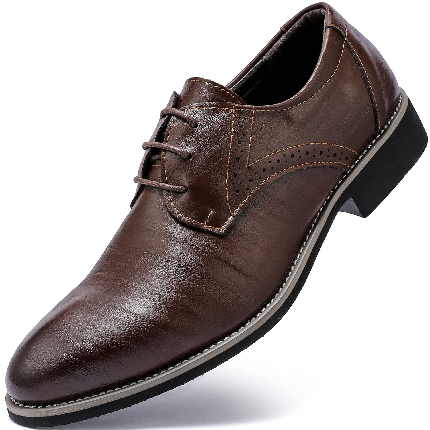 Premium Men's Oxford Dress Shoes - Classic Business Formal Shoes for Men | Comfortable & Stylish Derby Shoes for Office, Weddings & Special Occasions