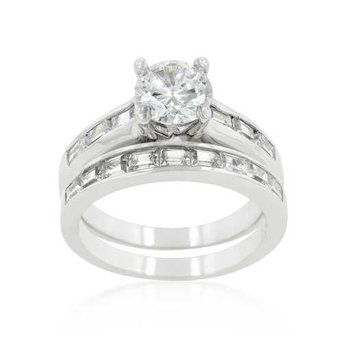 Elegant Rhodium Plated Stackable Ring Set for Women - Trendy Layered Rings for Everyday Wear & Special Occasions