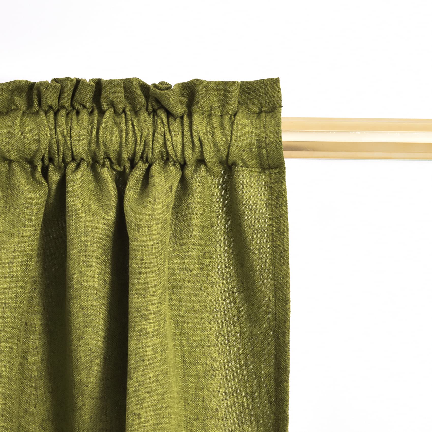 Olive Green Valance Curtains 52