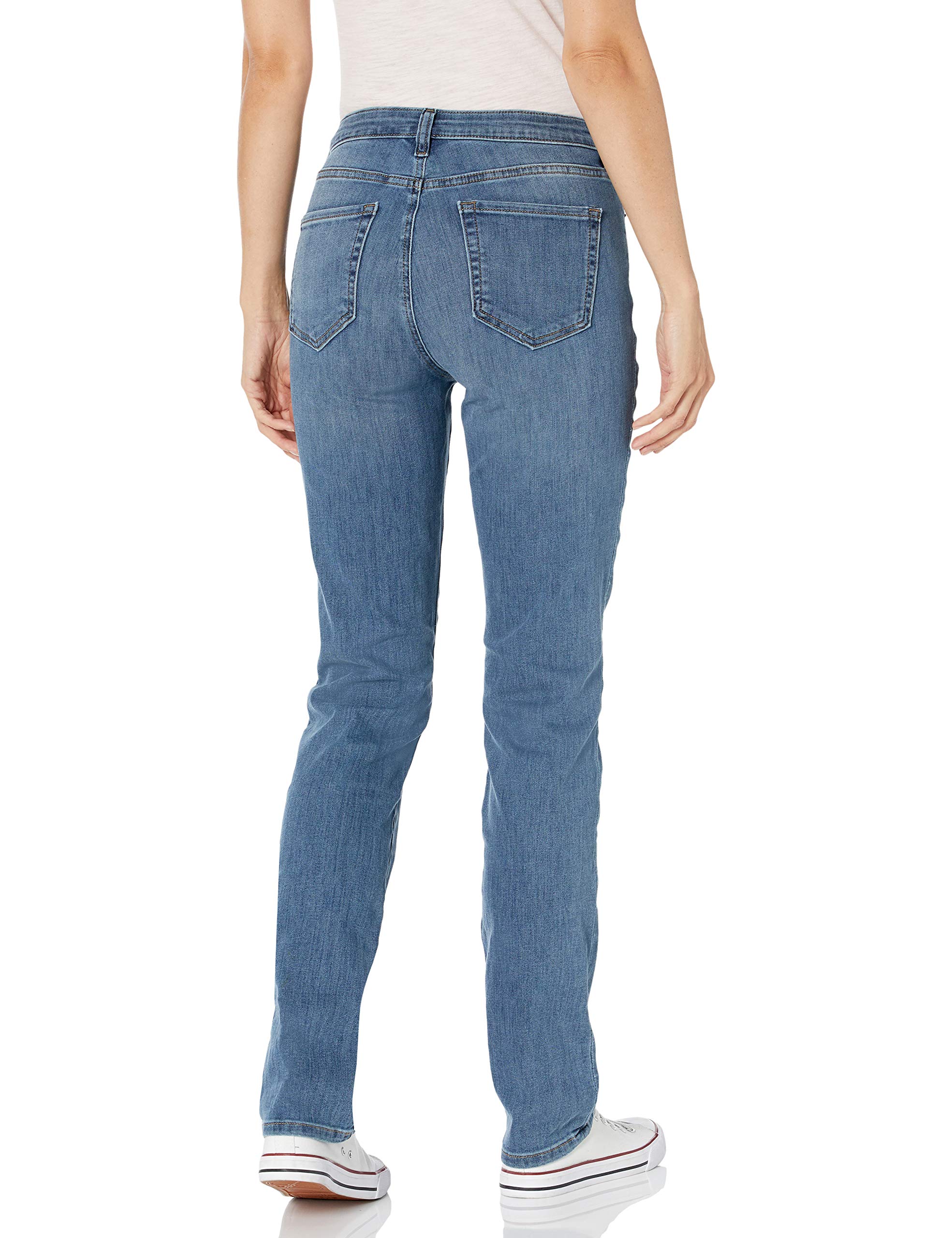 Amazon Essentials Women's Slim Fit Mid Rise Straight Leg Jeans - Comfortable Everyday Denim Pants for Work, Casual Outfits & Weekend Wear
