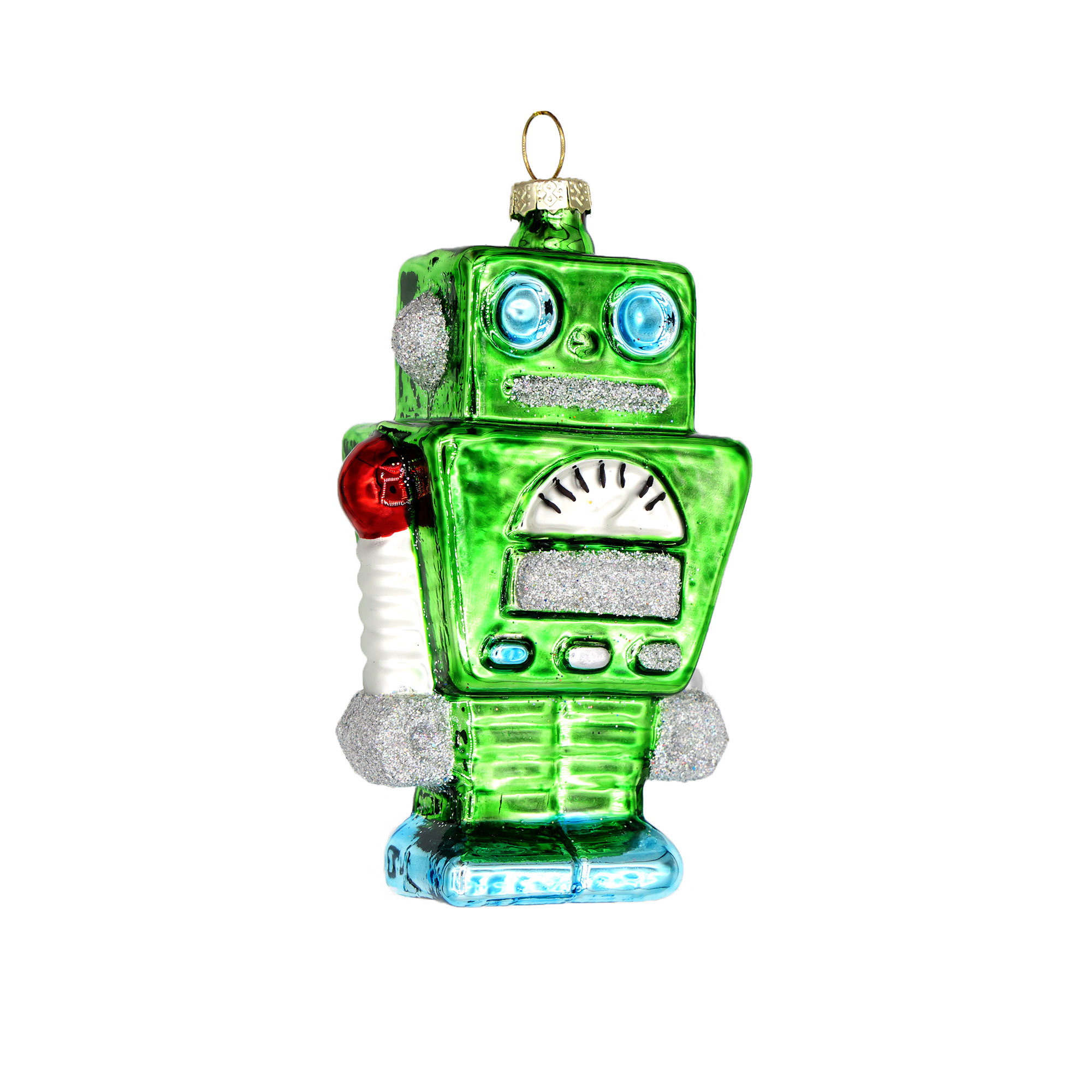 Green Robot Ornament - Eco-Friendly Home Decor for Kids Room, Office Desk & Christmas Tree Decoration | Perfect Gift for Sci-Fi Lovers