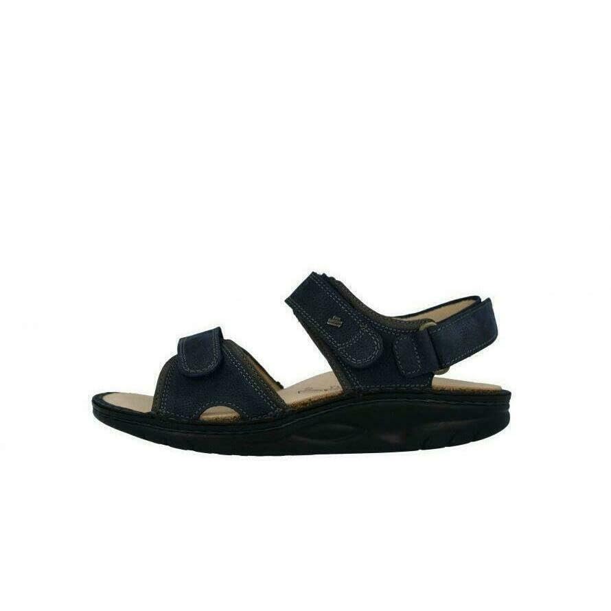 Finn Comfort Women's Yuma 1561 Lake/Grey Nubuck Sandals - Comfortable Walking Shoes for Travel, Work & Everyday Wear