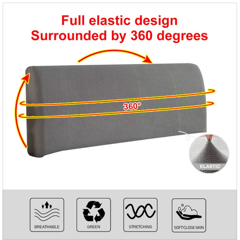 EFELIM Stretch Bed Headboard Slipcover for Queen, Full, King & Cal King Size Beds - Curved Upholstered Headboard Dustproof Protector Cover (Red, King: 75-82.6in) - Perfect for Bedroom Decor, Dust Protection & Furniture Refresh