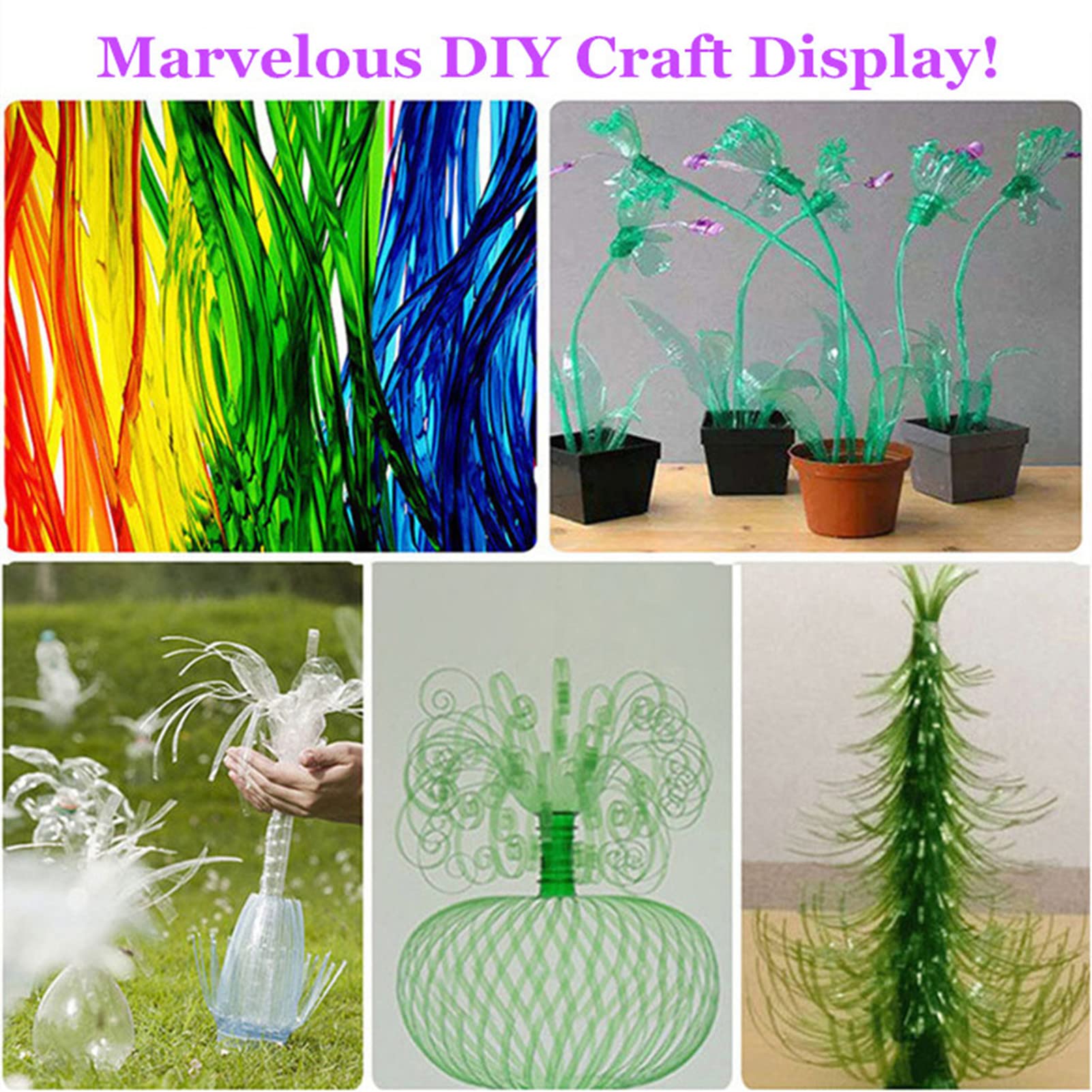 Plastic Bottle Cutter & Rope Maker Tool - DIY Creative Recycling Kit for Home & Outdoor Crafts | Make Ropes from Plastic Bottles for Gardening, Camping & Art Projects