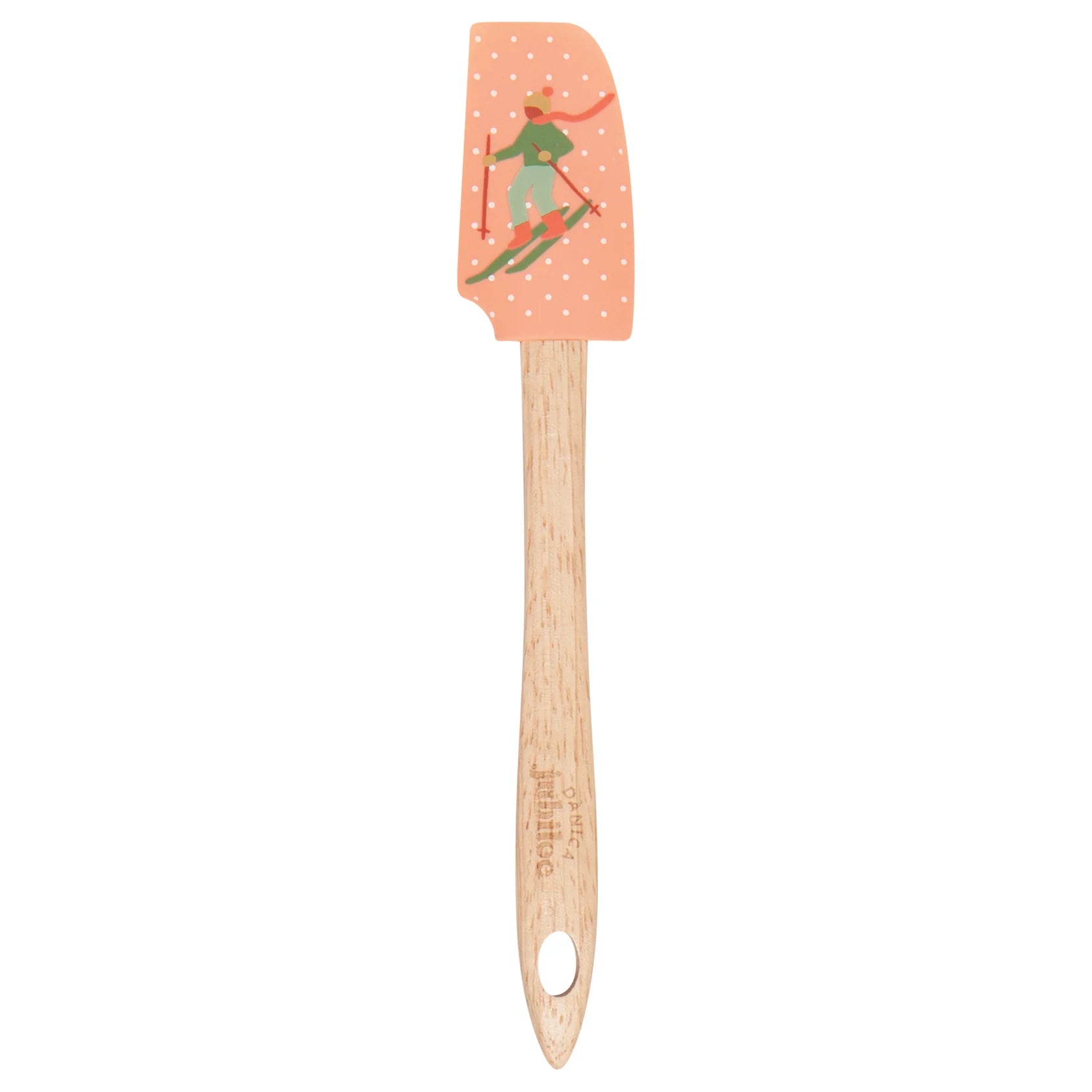 Jubilee Candy Cane Lane Spatulas - Set of 2 Non-Stick Baking Utensils for Christmas Cookies, Cakes & Holiday Desserts