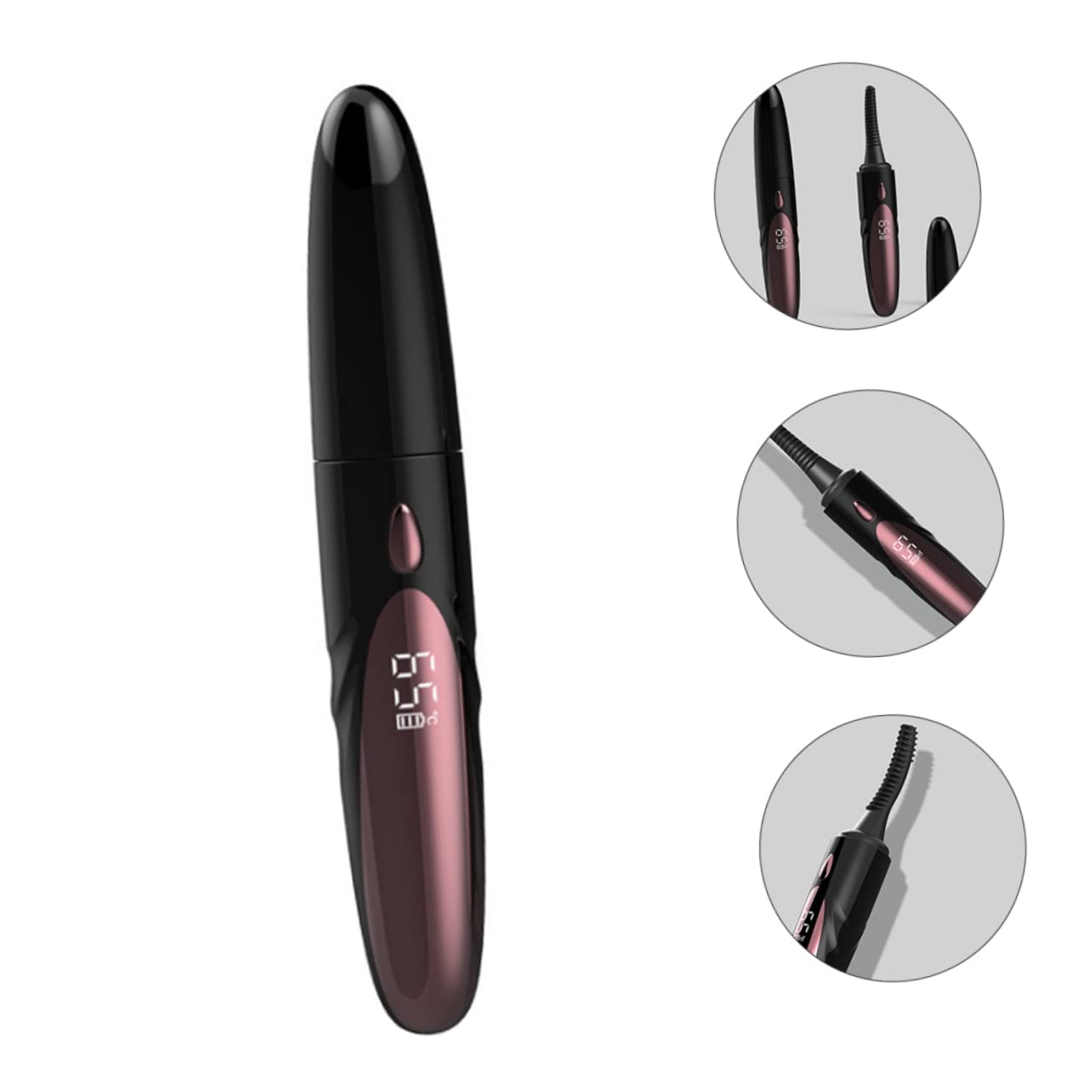 Minkissy Quick-Heating Electric Eyelash Curler for Women - 30s Fast Warm Up, Curved Brush Head, Portable Travel-Friendly | Perfect for Home, Office & On-The-Go Makeup