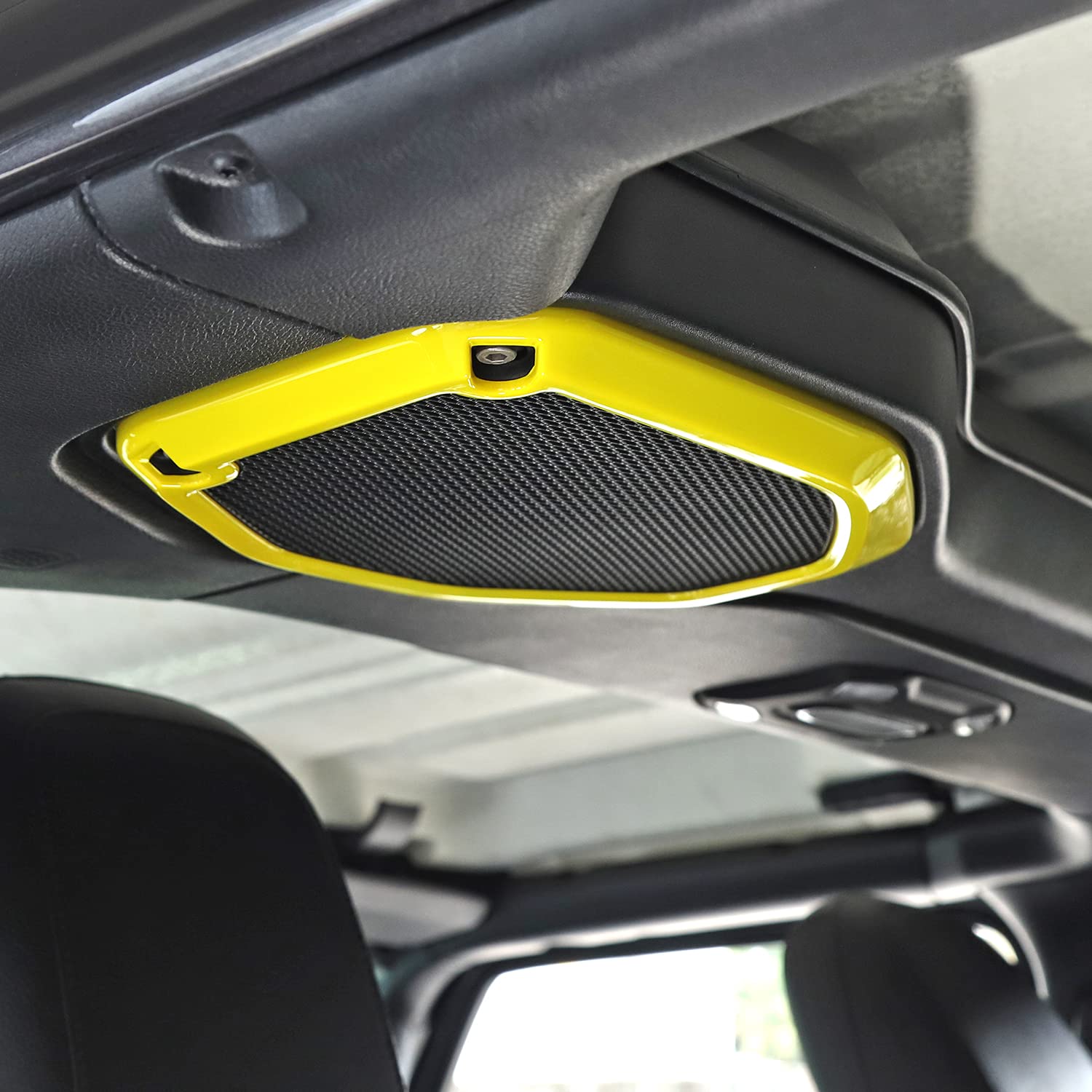 JeCar Premium Speaker Frame Trim Cover for 2018-2023 Jeep Wrangler JL JLU & Gladiator JT - Interior Accessories (Yellow) - Upgrade Your Ride with Durable & Stylish Protection