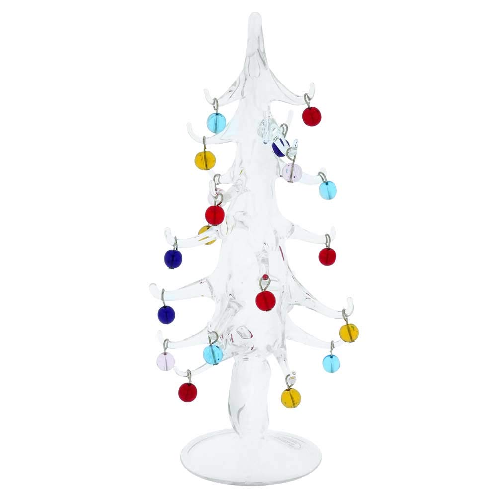 Venetian Murano Glass Christmas Tree with Handcrafted Ornaments – Elegant Holiday Decor for Home, Office & Festive Gifting