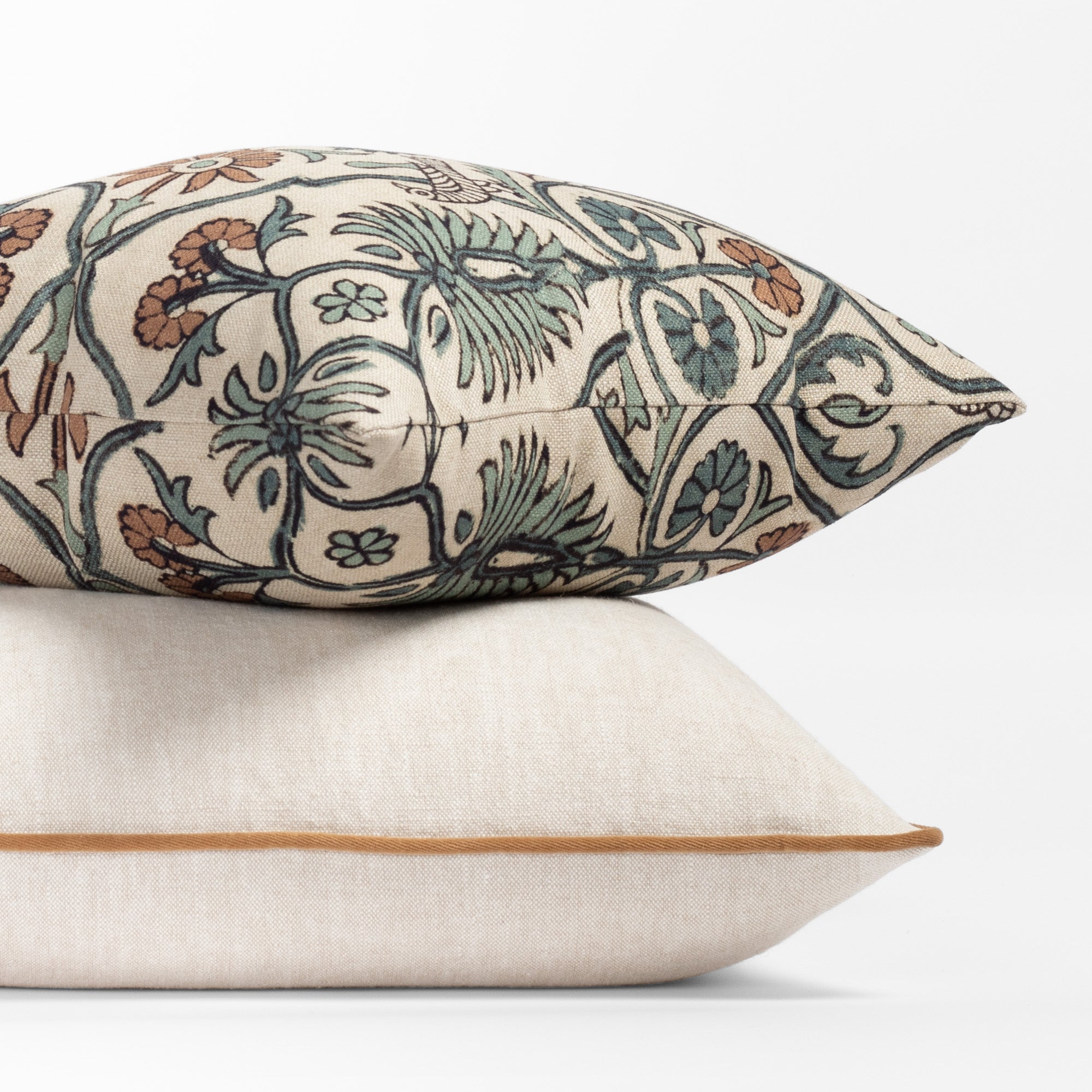Amara 20x20 Inch Decorative Throw Pillow Cover - Soft Cotton Square Cushion for Sofa, Bed, Poolside Lounge - Perfect for Outdoor and Indoor Home Decor