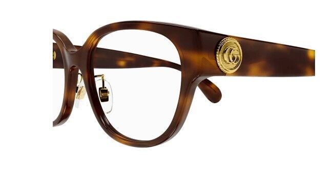 Gucci GG1411OK 003 Havana Round Women's Eyeglasses - Classic Designer Sunglasses for Women with UV Protection | Perfect for Everyday Wear, Office & Outdoor Activities