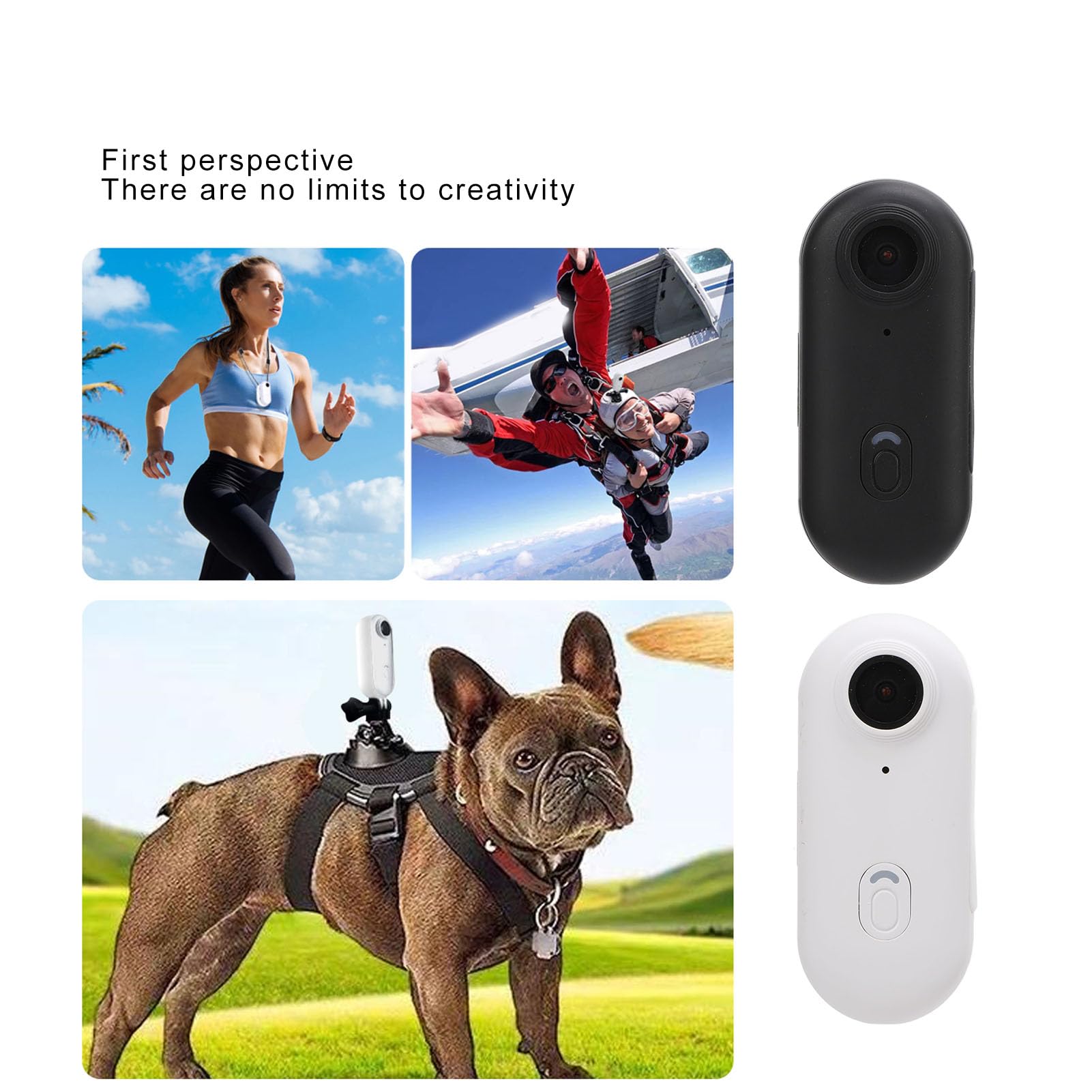 VELATEMOR 4K Cat Collar Camera - Small HD Action Camera for Pets with 120° Wide Angle & Magnetic Lanyard - 30FPS Wearable Video Recorder for Outdoor Adventures, Pet Monitoring & Home Security