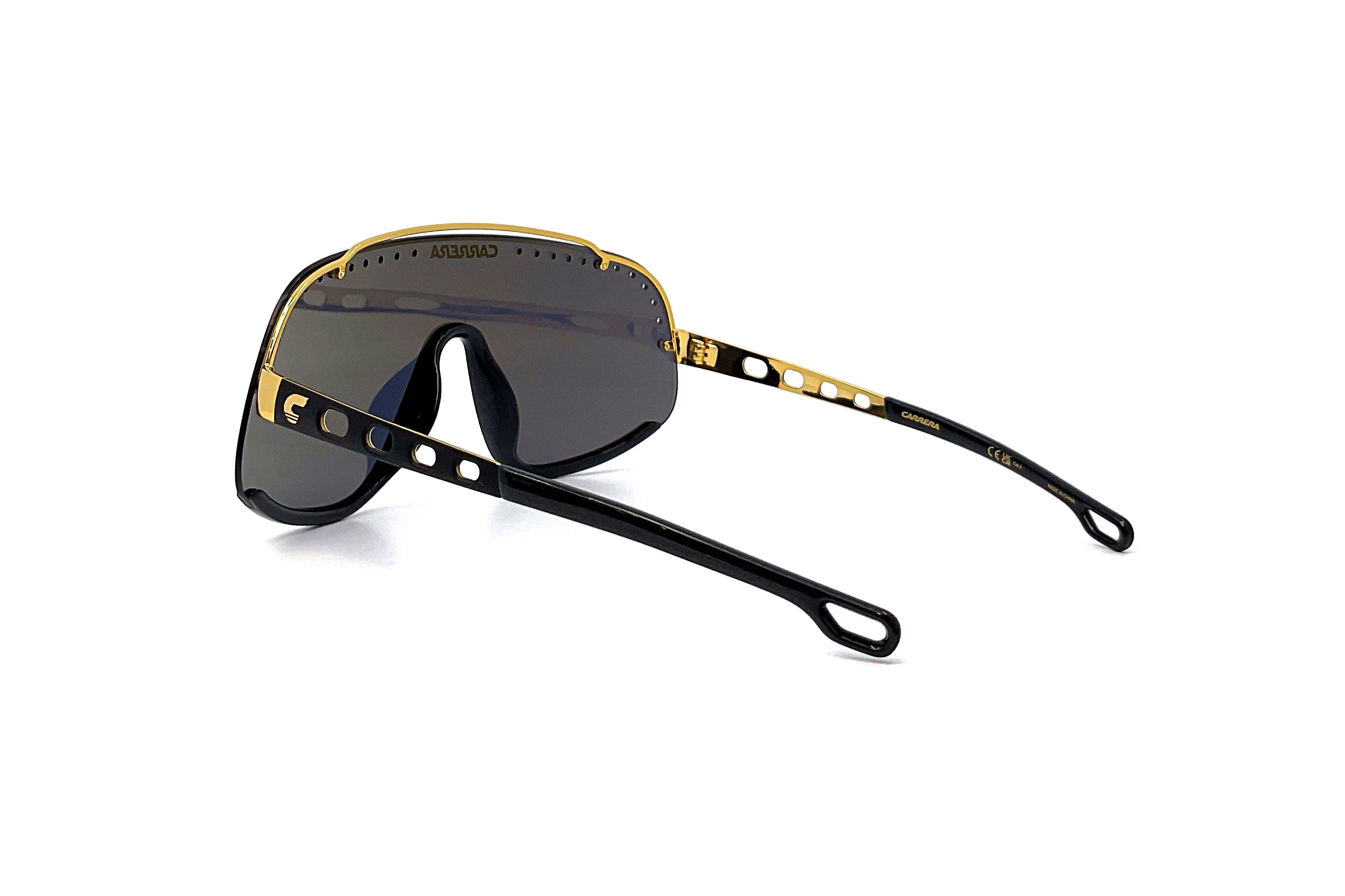 Carrera Flaglab 16 Sunglasses - Black Gold Aviator Style for Men & Women | UV Protection, Polarized Lenses for Driving, Outdoor Sports & Fashion