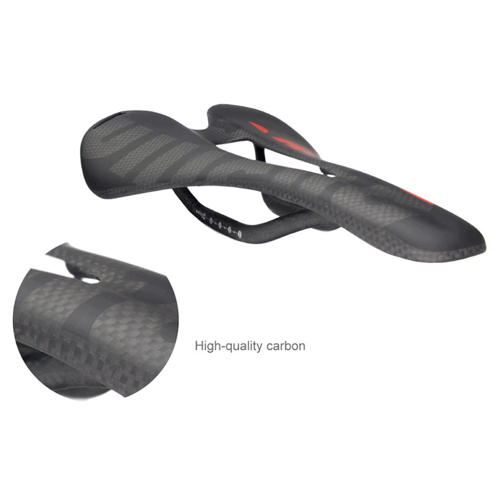Lightweight 3K Carbon Fiber Bike Saddle - Comfortable Road Bike Seat Cushion for MTB, Mountain Bike & Exercise Bike | Perfect for Long Distance Cycling, Commuting & Indoor Training