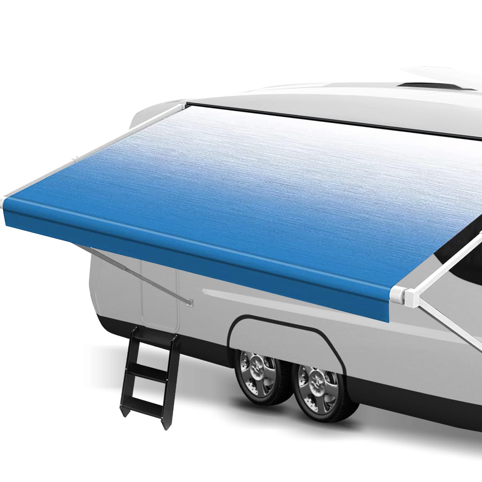 Premium RV Awning Replacement Fabric - Heavy Duty Vinyl Weatherproof Canopy for Campers, Trailers & Motorhomes (12' Length, 11'2