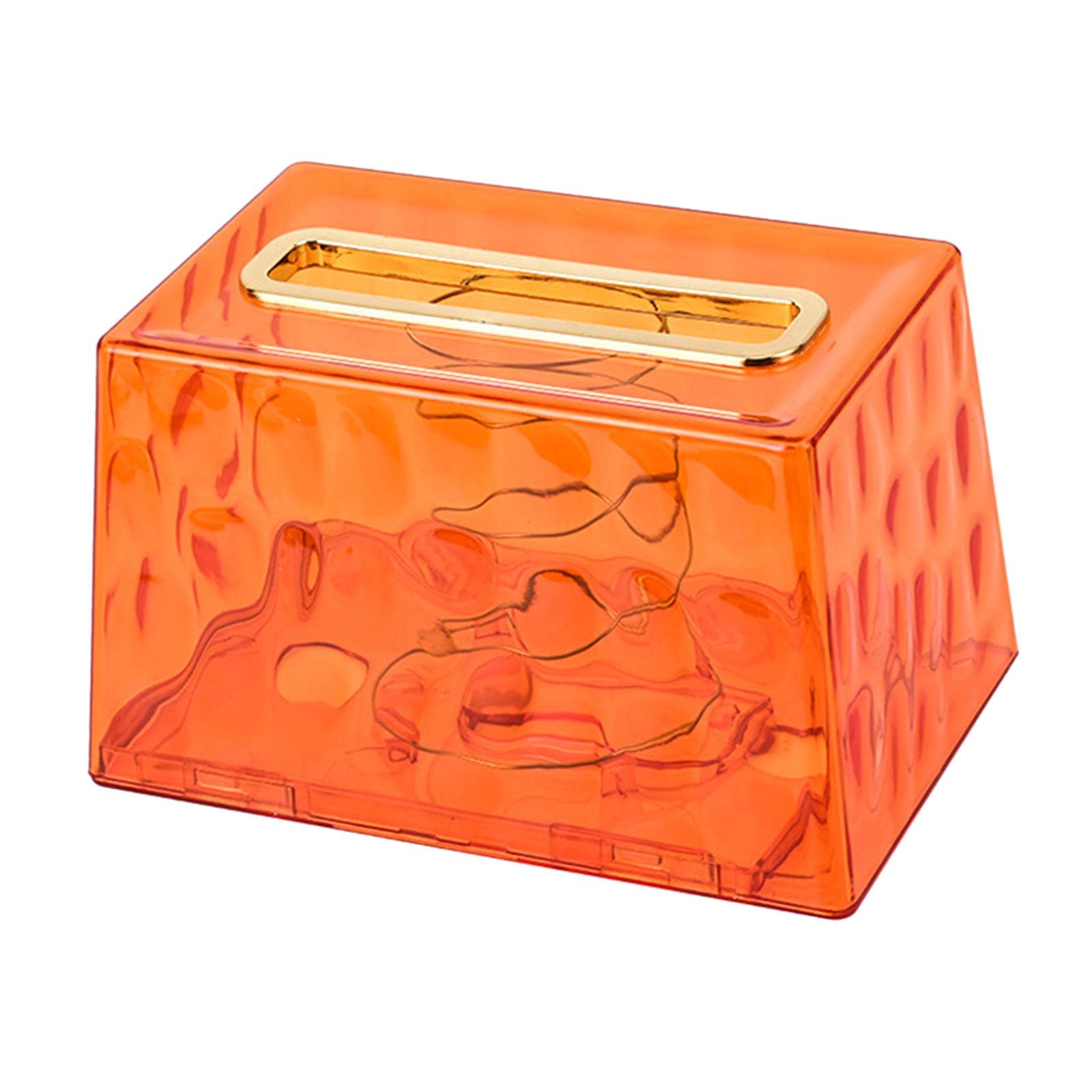 Creative Spring Tissue Box Holder - Wall Mounted or Desktop Napkin Organizer for Dresser, Kitchen & Vanity | Stylish Orange Tissue Storage Case | Perfect for Home, Office & Bathroom Organization